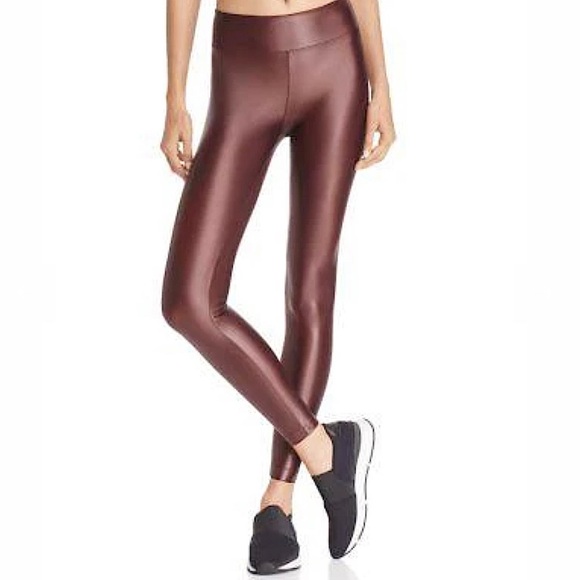 Koral Lustrous Max High Rise Shiny Leggings in Bordeaux - Picture 6 of 16